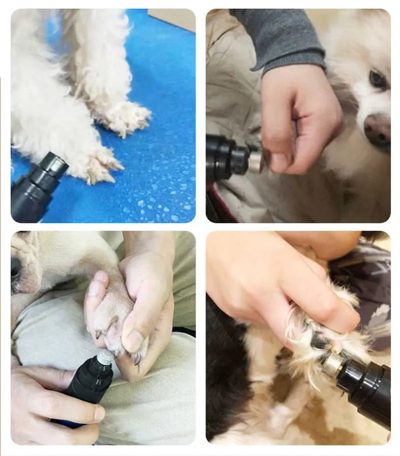 Painless USB Charging Dog Nail Grinders Rechargeable Pet Nail Clippers Quiet Electric Dog Cat Paws Nail Grooming Trimmer Tools