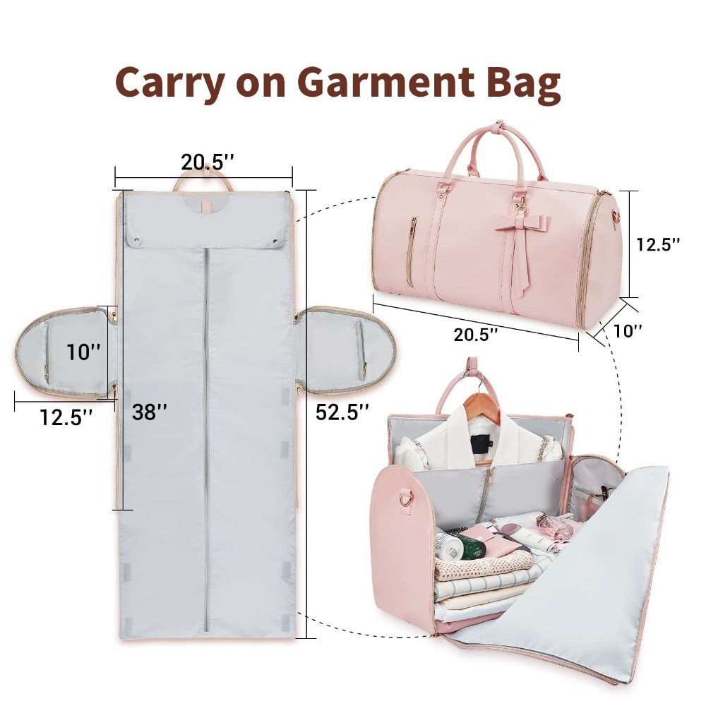 Waterproof Travel Duffle Bag Portable Light Weight Fashion Clothes Totes Large Capacity Women Folding Suitbag