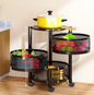 Kitchen Rotating Storage Rack Multi-function Fruit and Vegetable Rack Multi-layer Rotating Storage Rack Living Room Storage Rack