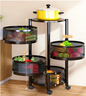 Kitchen Rotating Storage Rack Multi-function Fruit and Vegetable Rack Multi-layer Rotating Storage Rack Living Room Storage Rack