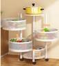 Kitchen Rotating Storage Rack Multi-function Fruit and Vegetable Rack Multi-layer Rotating Storage Rack Living Room Storage Rack